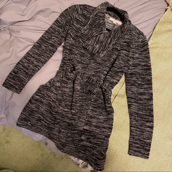 LOFT Long Wrap Sweater Cardigan XS petite - Picture 3 of 5